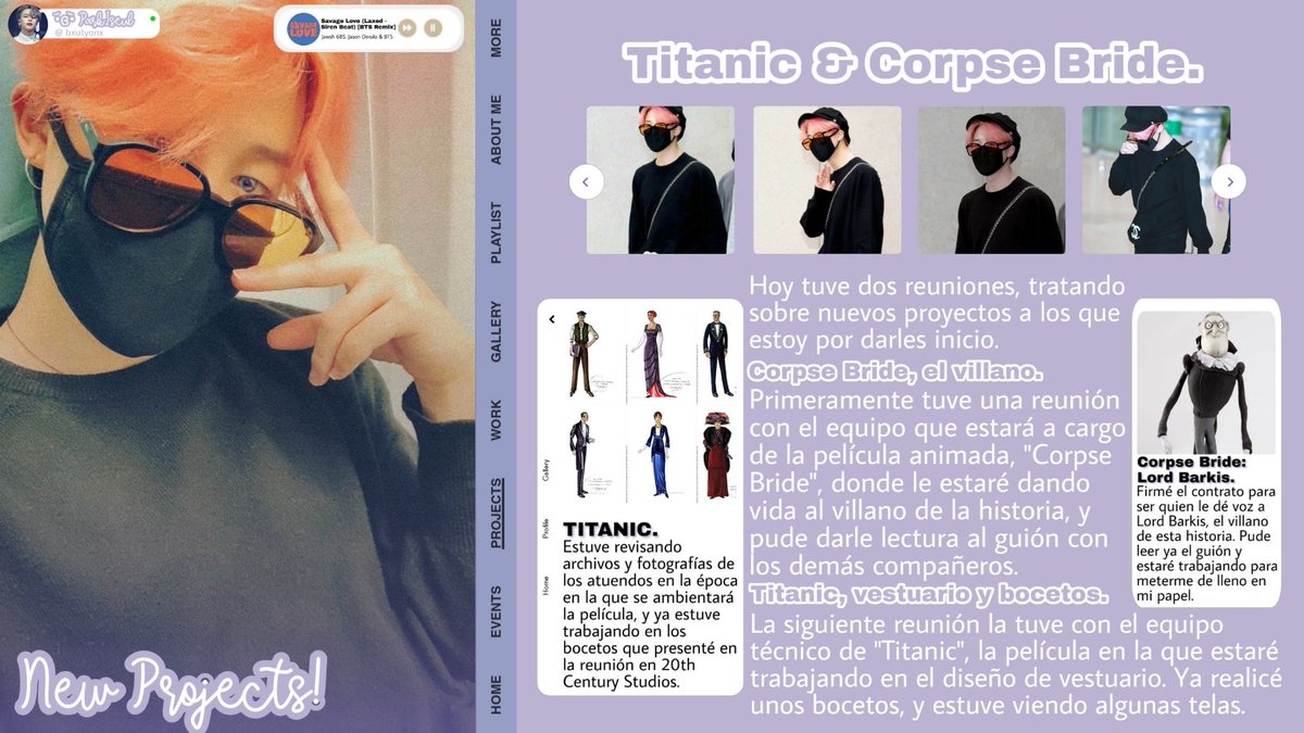 bxutyonx's tweet photo. 『 ✎  ℕ𝕖𝕨 ℙ𝕣𝕠𝕛𝕖𝕔𝕥𝕤! ✧.*ೃ༄
Hoy tuve un par de reuniones para concretar mi incorporación a nuevos proyectos. Por un lado firmé contrato y leímos el guión para Corpse Bride; y luego tuve una reunión técnica para Titanic.

#YouJumpIJump #CorpseBrideRP https://t.co/8pnjfmXewD