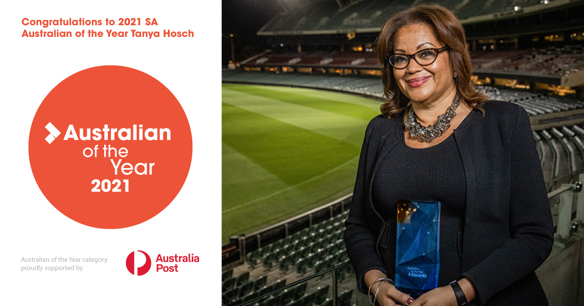 Leader and advocate for Aboriginal and Torres Strait Islander people <a href="/tanyahosch/">tanya hosch</a> has been named 2021 SA #AusoftheYear. To find out more about how Tanya has changed the lives of many Australians, visit australianoftheyear.org.au. Thanks to #AusoftheYear category partner <a href="/auspost/">Australia Post</a>.