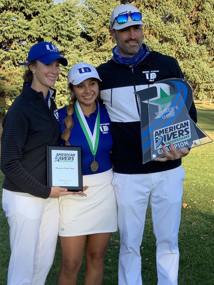 Daniela Miranda is the American Rivers Conference medalist and MVP for 2020. I am so happy for Daniela and how hard she has worked for this. She has been the rock of this program from Day 1 and leadership she bring everyday is unreal. Congrats kid!!! #UDgolf