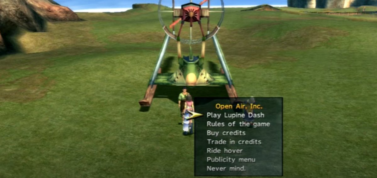 After the events of FFX, machines and technology become more accepted, and previous areas are no brimming with activity and signs of new development and an progressing society.For instance, the Calm Lands have competing amusement park companies offering minigames.