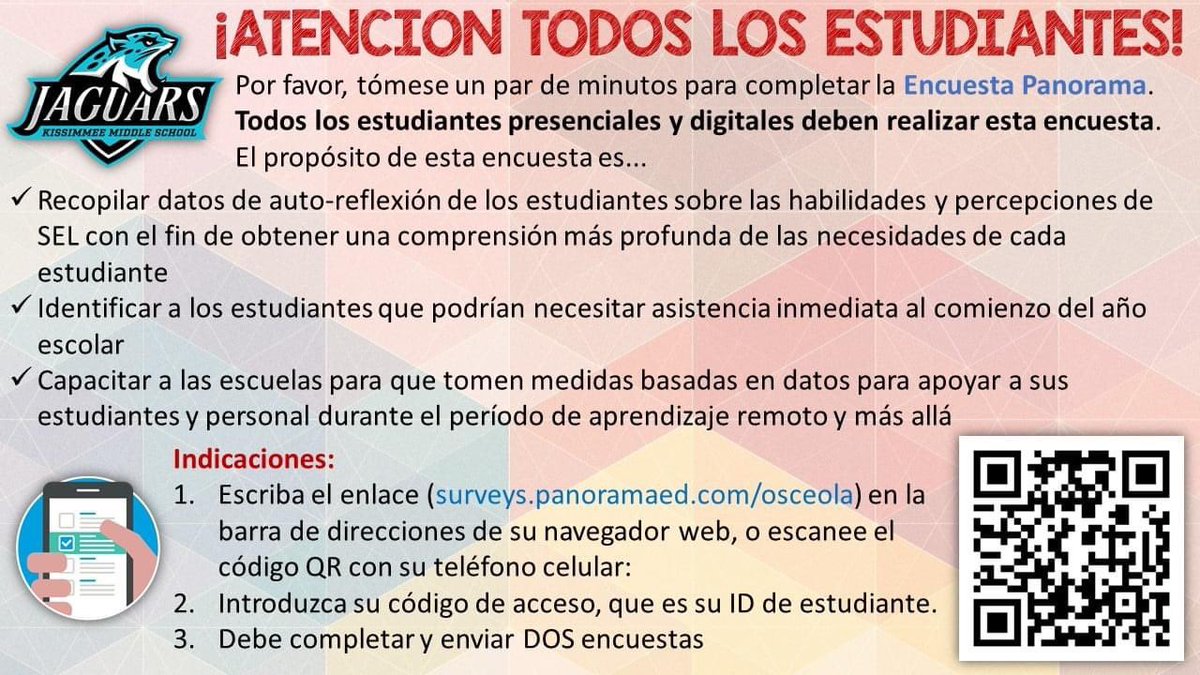 Please take a couple minutes to complete the Panorama Survey.  All face-to-face and digital students are required to take this survey.