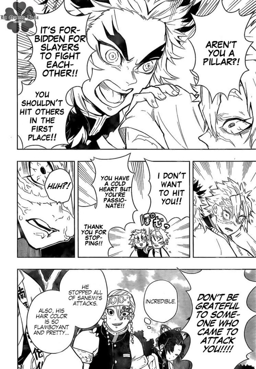 That's what I like to see ??Rengoku taking shit from no one

I'm sure every one of the pillars had to beat Sanemi's ass down at one point or another cause this dude is always starting shit 