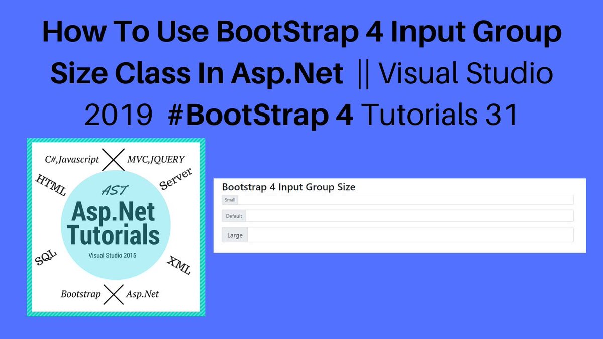 AspDotTutorials's tweet image. #learn bootstrap 4 input group size class in asp.net || #bootstrap 4 tutorials 31
youtu.be/xC4G3K4MYCQ