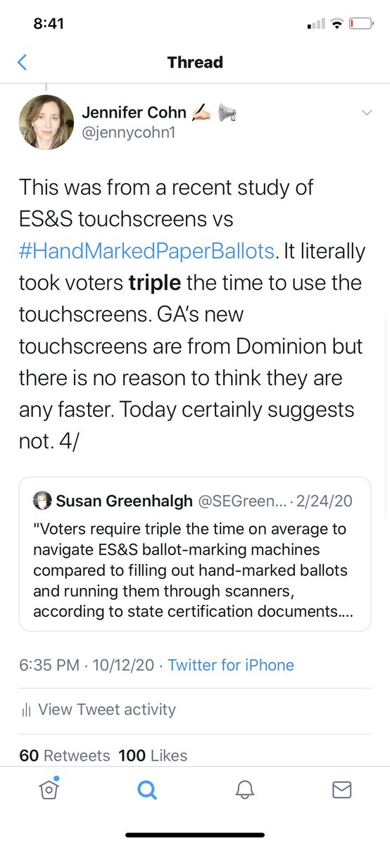 9/ Even when they don’t break down, touchscreen voting machines take voters longer to use than  #HandMarkedPaperBallots.