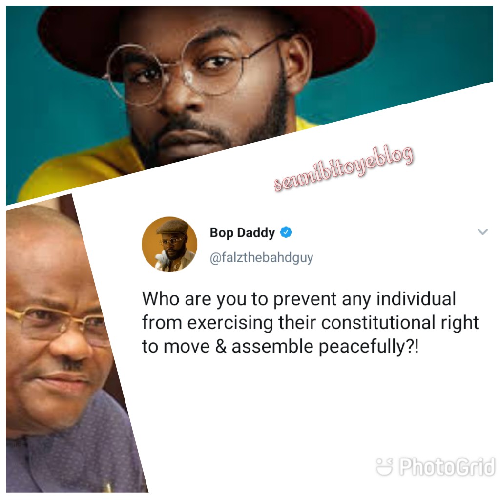 sibconsults's tweet photo. The attack begins!!!
Falz questions Governor Wike's ban on #EndSARS protests in Rivers State.
#EndSARS
#ENDSARSNOW
#SARSMUSTEND #wike #ejike #kanye
#sib https://t.co/sOICVSM28E