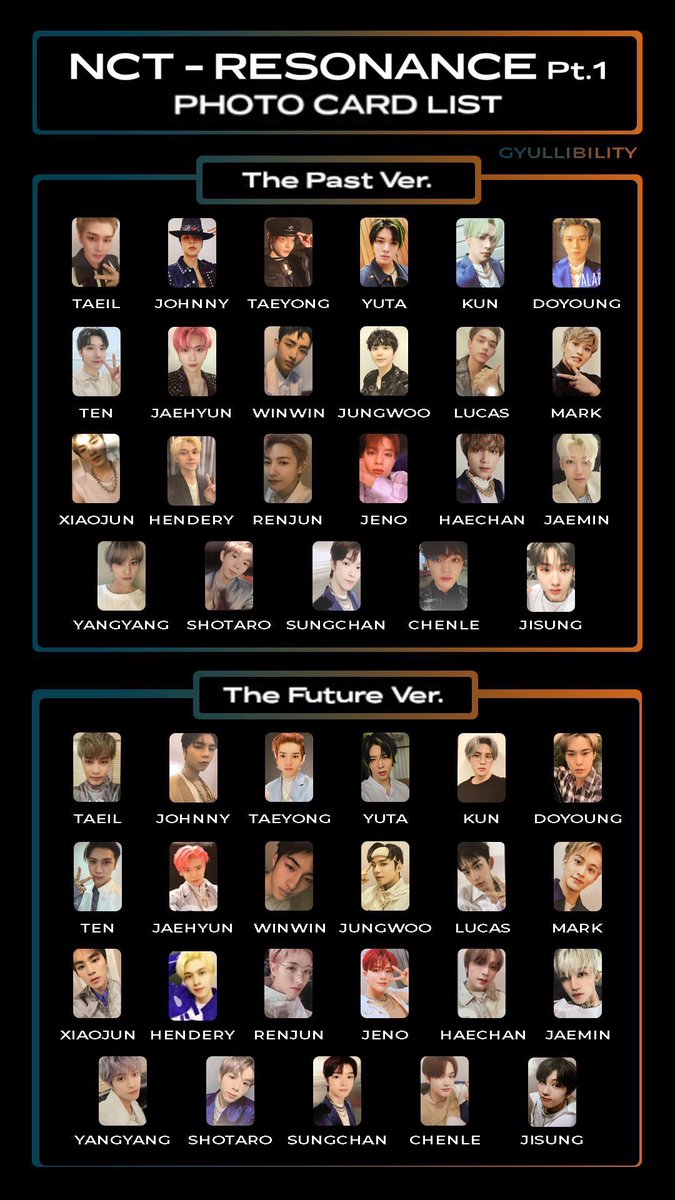 43 photocards for nct 2020 resonance part 1