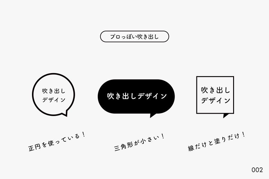 デザイン研究所 デザ研 プロと初心者のフキダシの違い