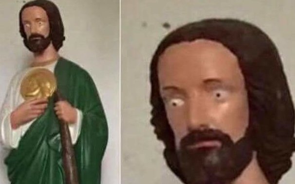 pix Ranboo Face face reveal i am the jesus statue