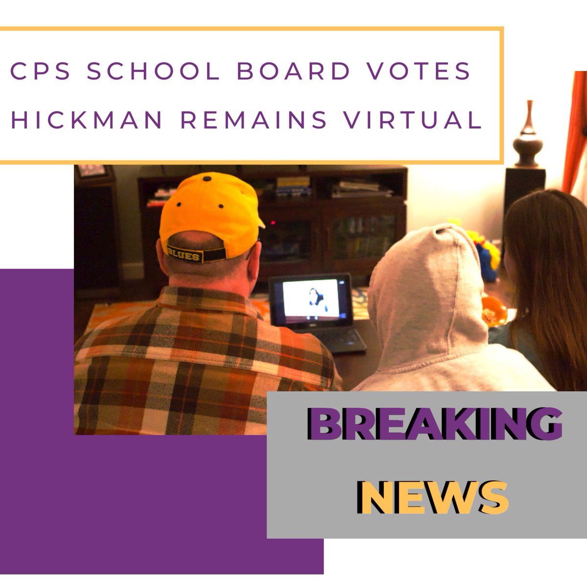 Breaking News: CPS School Board votes to keep High School classes in virtual model for now. Read more about the board discussion and public comment at purpleandgoldnews.com
