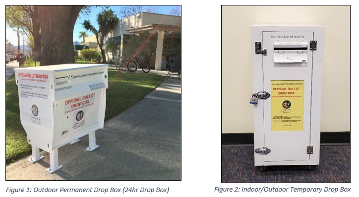 Ventura County officials sent out a press release tonight saying they’ve had reports of unofficial boxes in their county as well. They did not reveal the locations of the boxes. But they sent us these photos to show voters what OFFICIAL BALLOT BOXES look like.