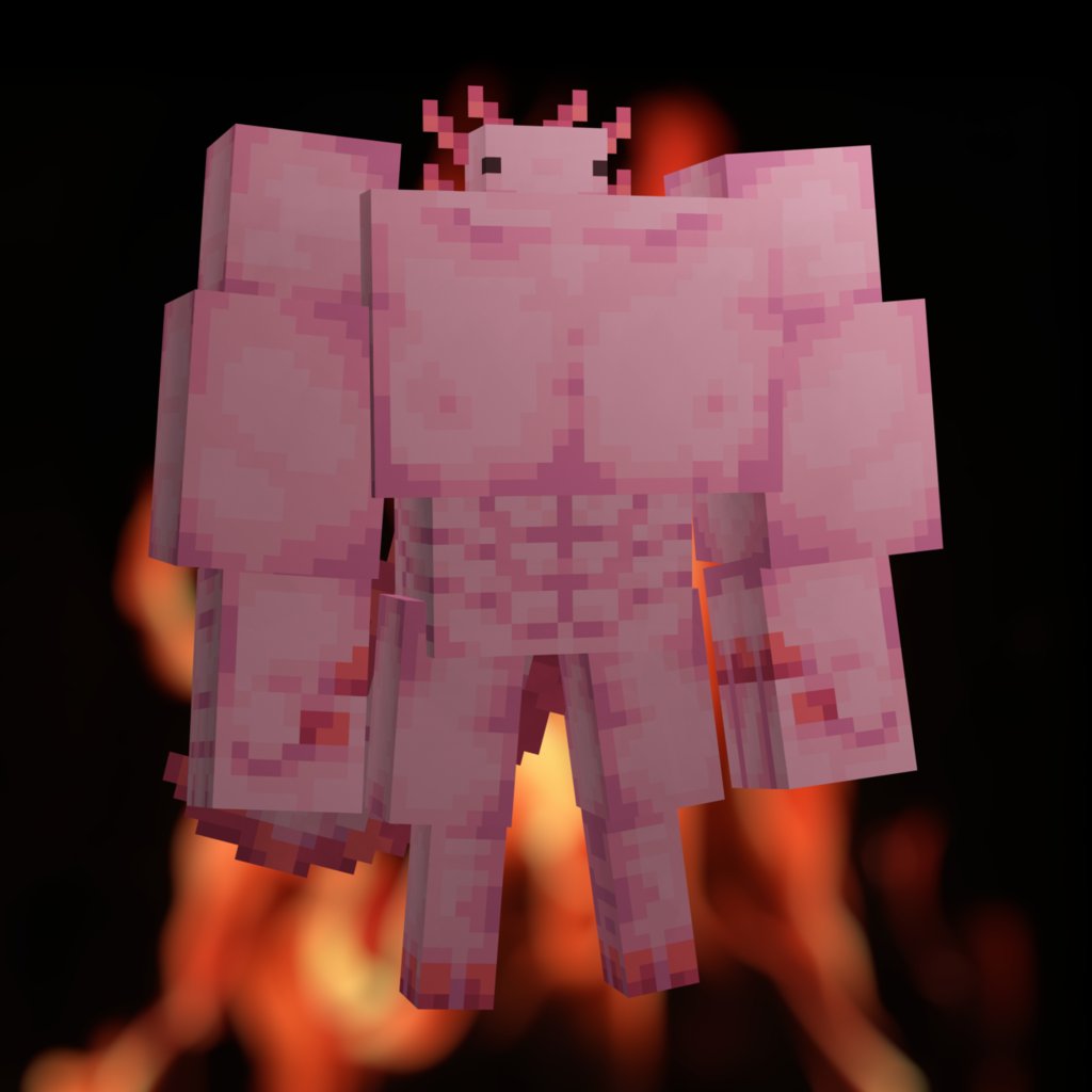 Minecraft Memes Don T Know If This Counts As A Meme But I Made A Buff Axolotl Model Don T Ask Why I Don T Know Either