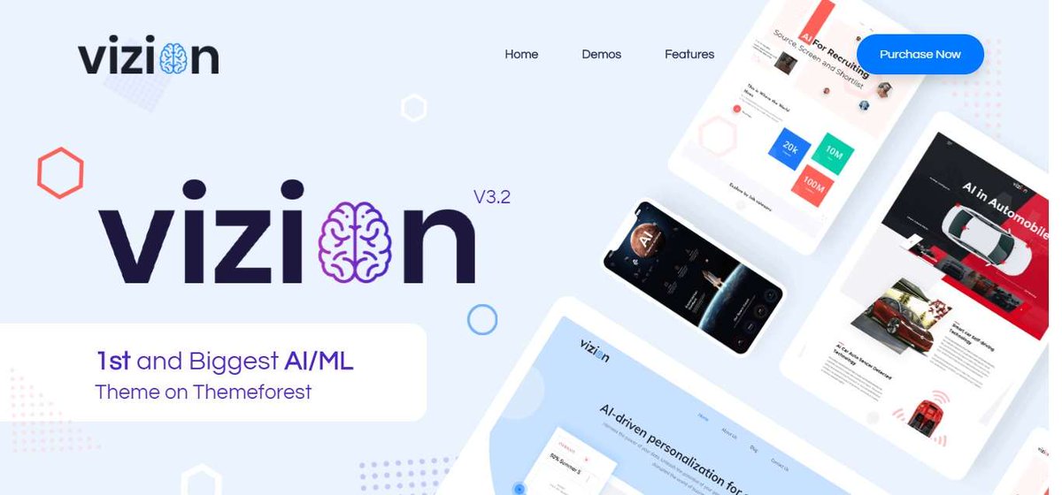 GearThemes's tweet image. About Vizion Technology Theme

Vizion Technology Theme all-inclusive homepages for major industries and numerous pre-built inner pages, Vizion AI is extremely easy to build your website.  #TechnologyTheme themesgear.com/?p=14860