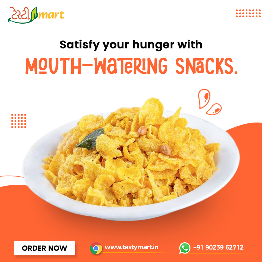 Chevdo is a part of the traditional culture of Gujarat. That's why we are serving varieties which suits your requirement Order now on Tastymart

Website:bit.ly/tastymartweb

#indiansnacks #snacks #namkeen #teatimesnack #makkaichevdo #gujaratinasto #tastymart_gujaratifood