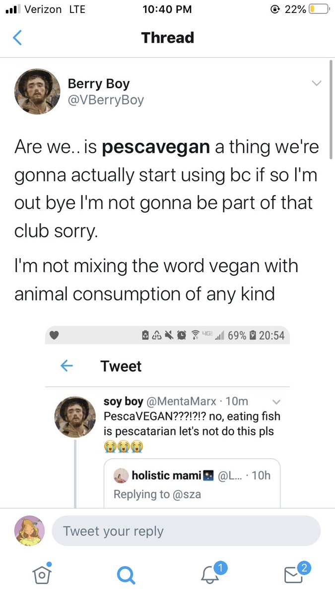 Oatmilk is known for calling herself a “pescavegan” even though many critics say that that’s bullshit. She was even quoted saying “fish don’t count they’re ugly”  Fish. Are. Not.