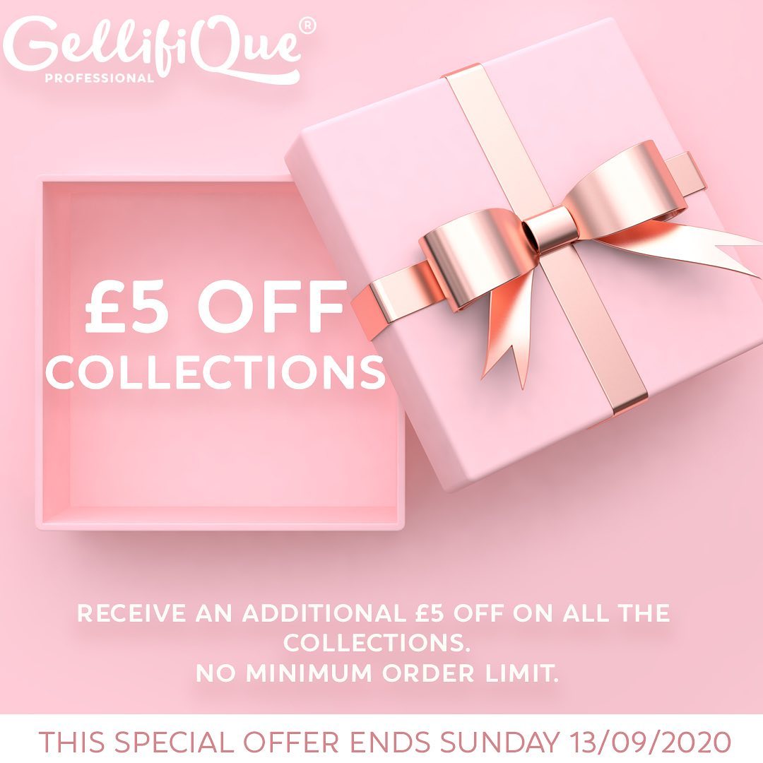 Receive a discount on your favourite hypoallergenic collection of gel polish colours. Swipe to see some of our available collections.
Shop now: gellifique.co.uk