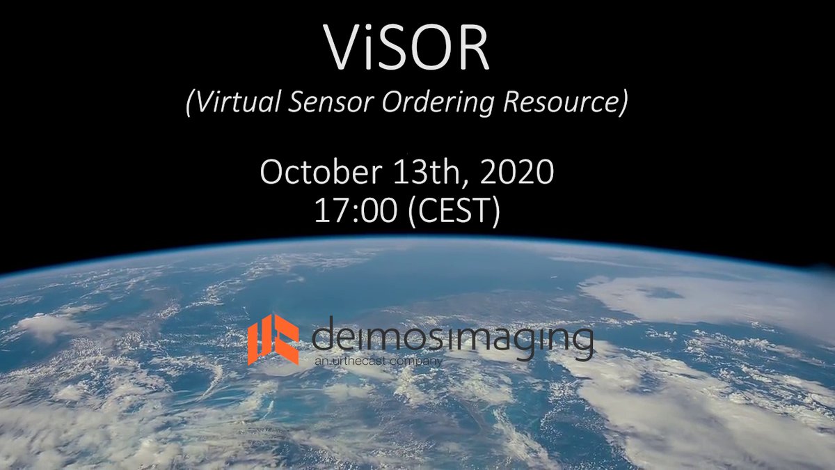 Don't miss our #ViSOR webinar today! 
Just click here to register: forms.gle/cpVK2zyijircAR…
¡Join us!
#EarthObservation #RemoteSensing #SatelliteImagery