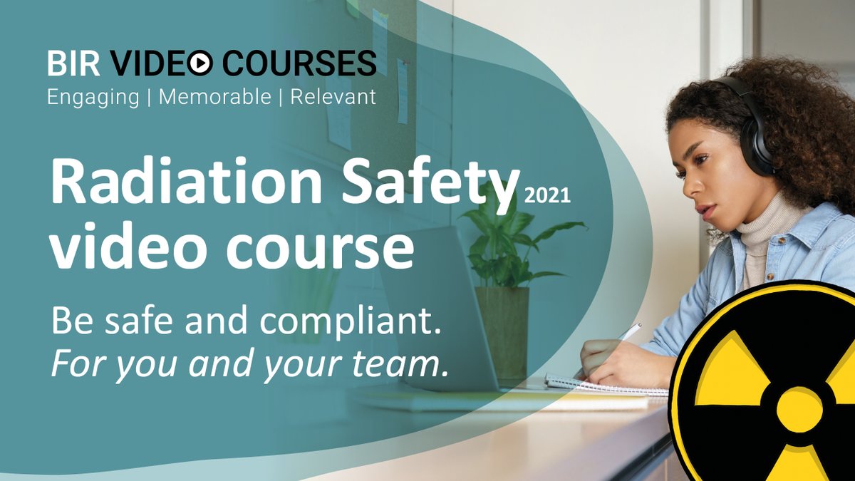 Out today! The brand new BIR Radiation Safety 2021 video course. Engaging, memorable and relevant. For all professions, 3 hours of video in bite-sized chunks. For yourself or buy a group licence for your whole team. bit.ly/2SDpRzF #radiationsafety #IRMER
