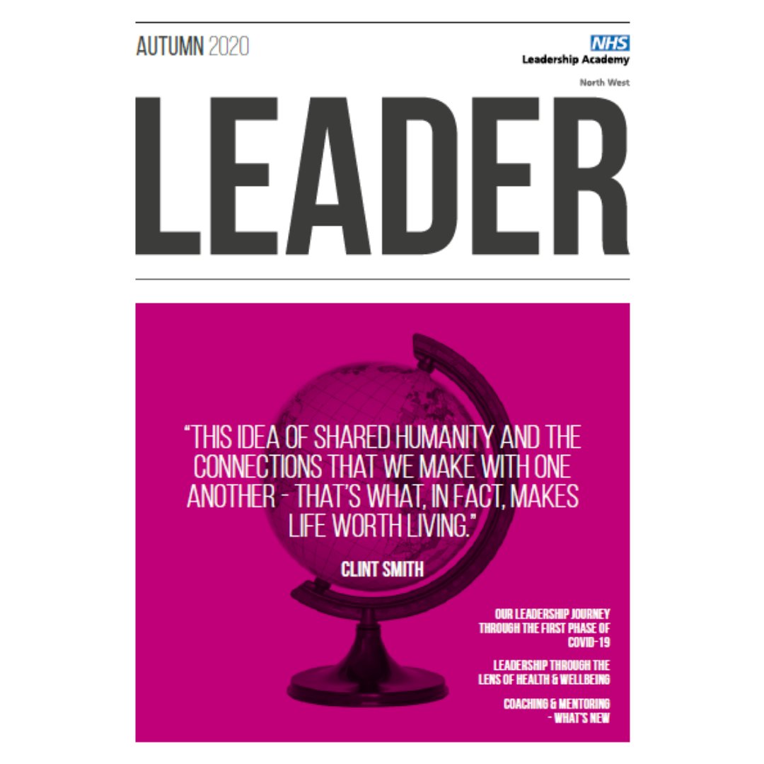 Our Autumn 2020 edition of #Leader is out now 🍁 Bringing together leadership learning and stories from colleagues across the #NorthWest. Reflecting on our journey through the first phase of the pandemic &amp; sharing what's next and what's new to support you ow.ly/iPVw50BPUDq