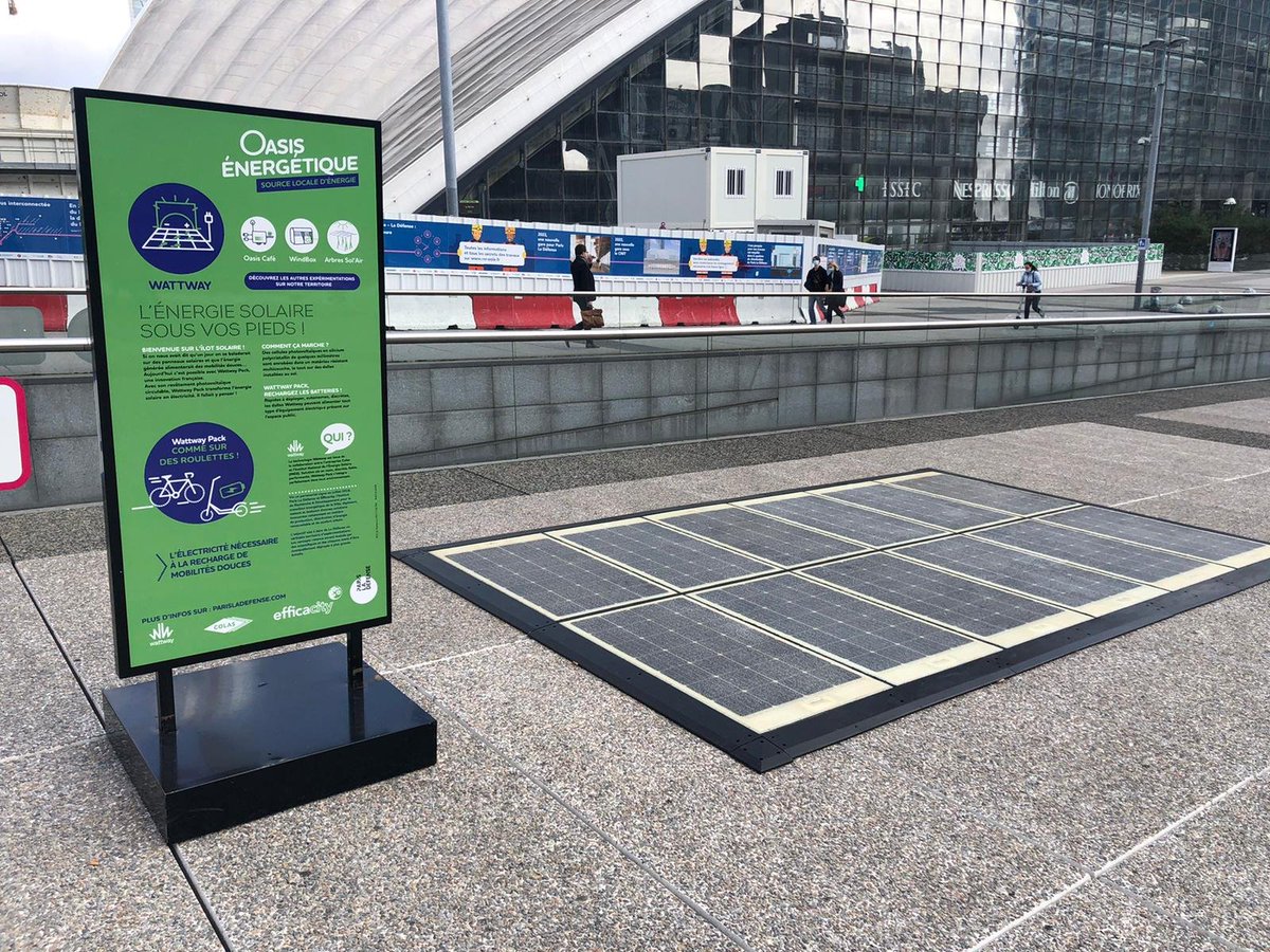 #WattwayPacks comes to #Paris La Défense. #Wattway solar pavement is feeding #escooters . Yet another example of how #solar can power clean #emobility
<a href="/urbanracks/">Urban Racks</a> <a href="/goswiftmile/">Swiftmile</a> <a href="/bikeep/">Bikeep</a> <a href="/TfL/">TfL</a> <a href="/Curbed/">Curbed</a>