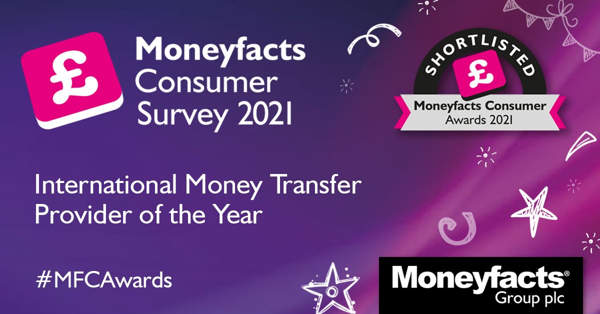 FinanceAwards's tweet photo. Moneyfacts Consumer Awards International Money Transfer Provider of the Year finalists are @Azimo @CurrencyFair @FairFX @OFX @TorFX @TransferWise @UPFX_LDN @WorldFirstLtd @WorldRemit @xe 
💵💶 Our consumer survey decides the winner! 💷💴
https://t.co/mYtjsyuoAL
#MFCAwards https://t.co/quXlhdeSVY