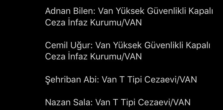 Tutuklu arkadaşlarımızla kitap veya mektup dayanışmasında bulunmak isteyenler için...