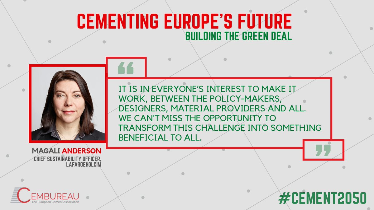 CEMBUREAU (@cembureau) on Twitter photo A thought-provoking statement from <a href="/AndersonMagali_/">MagaliAnderson</a> on the importance of collaboration: "I see this challenge as an opportunity" she adds. #Cement2050 A thought-provoking statement from <a href="/AndersonMagali_/">MagaliAnderson</a> on the importance of collaboration: "I see this challenge as an opportunity" she adds. #Cement2050
