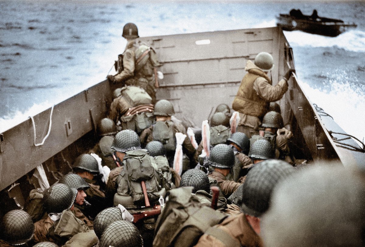 Violence is never the answer, unless Fascism is the Question.British troops arriving at the beaches of Normandy. An elderly Irish neighbour & friend, a deeply spiritual man, was one of them. He told me, ‘we didn’t want to do it, but it had to be done’.