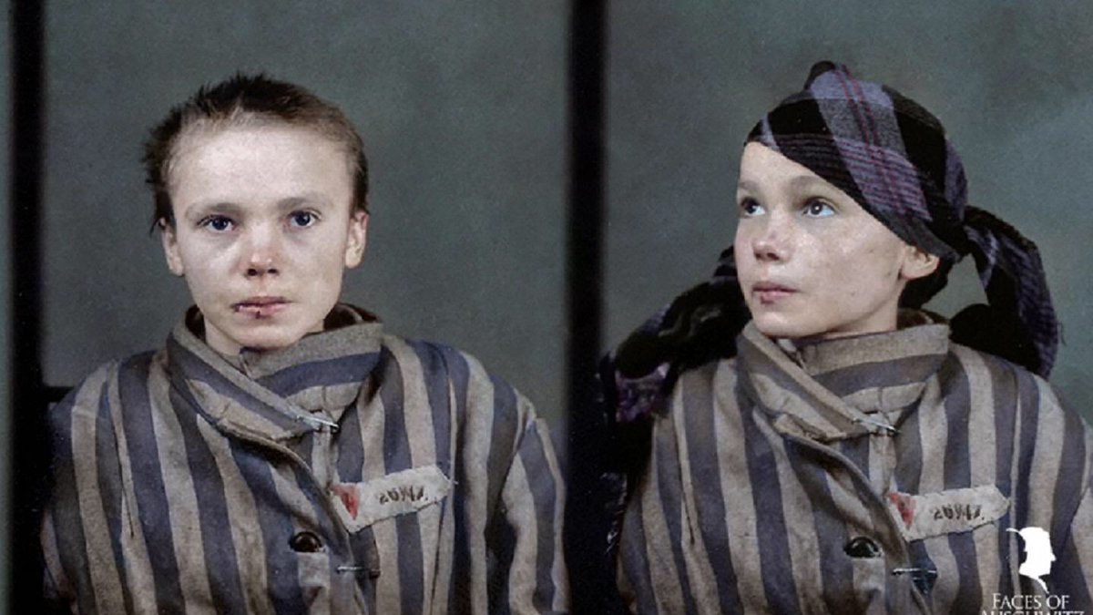A young Polish Roman Catholic girl, aged 14. Czeława Kwoka was just one of at least 1,100,000 murdered at the Auschwitz complex of camps in occupied Poland by Fascists