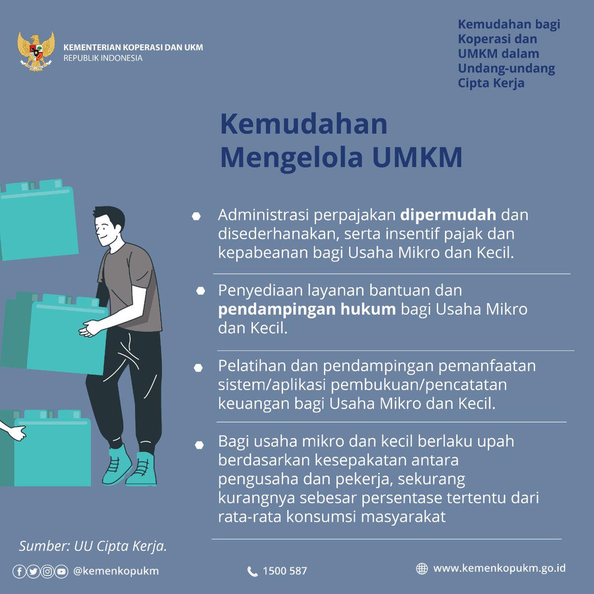 #OmnibuslawUntukUMKM
#SiapBersamaKUMKM
#UMKMNaikKelas
#KoperasiKeren
#KemenkopUKM