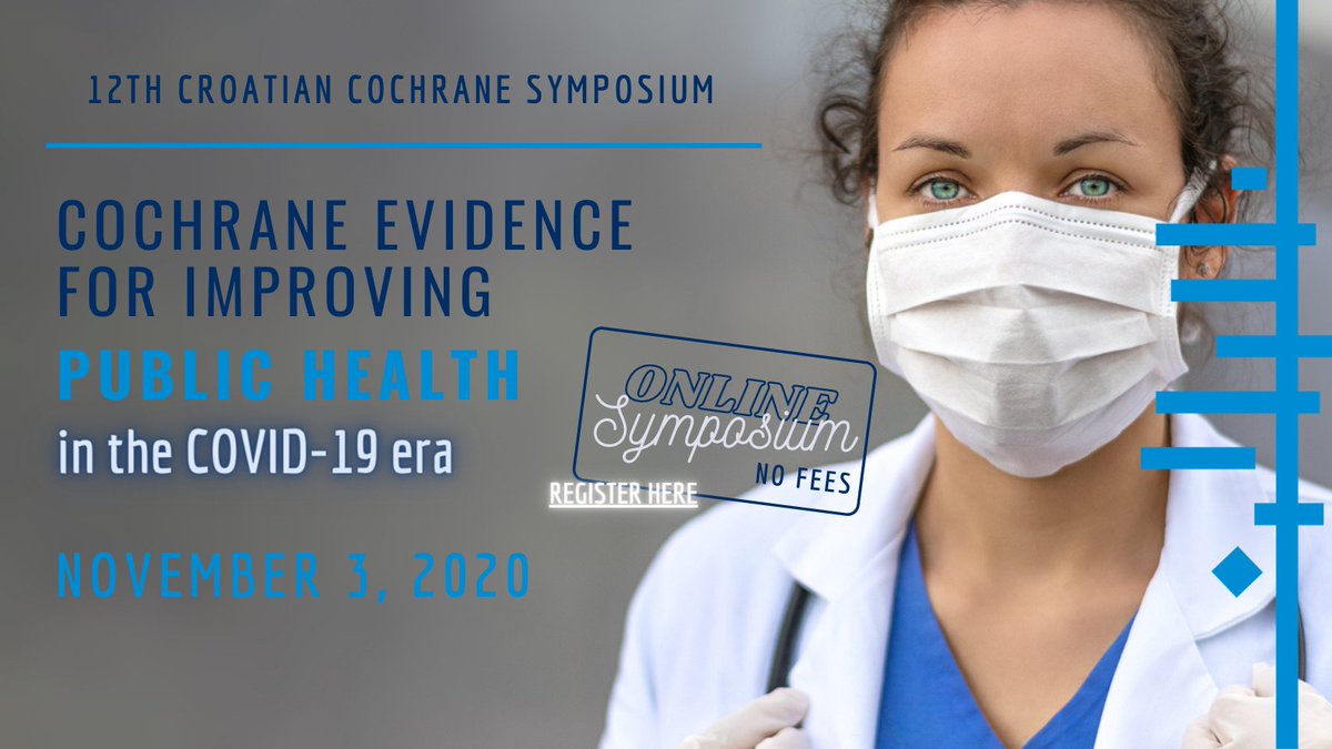 HRCochrane's tweet photo. 12th Croatian Cochrane Symposium goes online 🧑‍💻🌐 Join us for free on November 3, 2020 🗓️ Registration and more information: https://t.co/TKhqxjMfA8 #12thCroCos #Cochrane #CochraneCroatia https://t.co/70gOWDoxgP