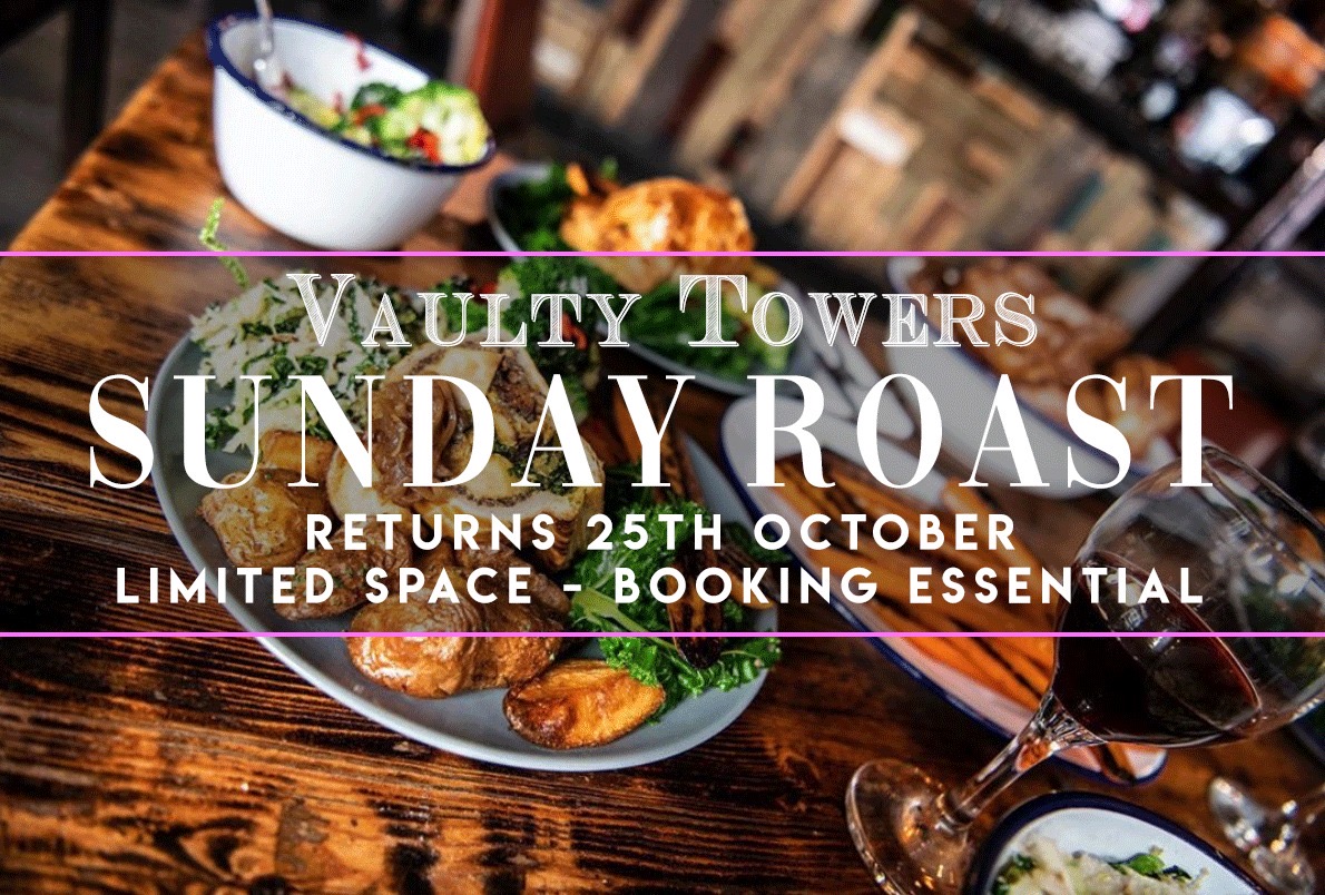 vaultytowers (@vaultytowers) on Twitter photo Warm your bellies with a Vaulty Towers Sunday Roast returning on Sunday 25th October!🍴
To Book: email hello@vaultytowers.london or call 02079289062 Warm your bellies with a Vaulty Towers Sunday Roast returning on Sunday 25th October!🍴
To Book: email hello@vaultytowers.london or call 02079289062