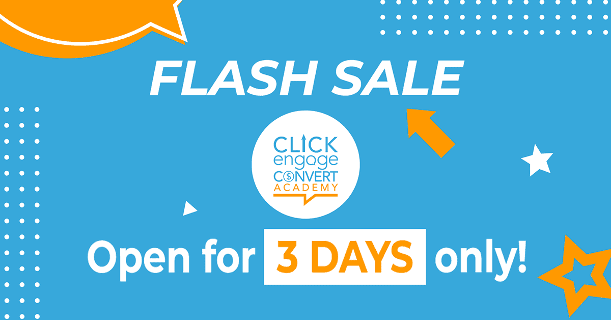 BusinessAddicts's tweet photo. Did you know that the Click Engage Convert conference was meant to be this Thursday and Friday? Since @Impactiv8 can't host the event this year, they're opening up the doors to the Academy for a flash sale instead! This could be the last chance till 2021! https://t.co/sZDuu1pBKN https://t.co/DULGJ9sLfU