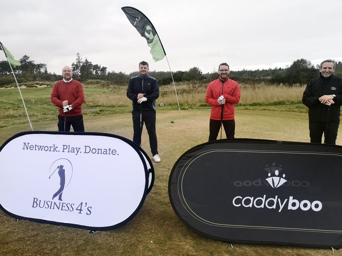 BusinessFours's tweet photo. Good luck to the #Intona team teeing off at @dukesgolf today playing in support of @CashForKidsTay #Goodluck #Windy #Tayside https://t.co/WFoyES7so8