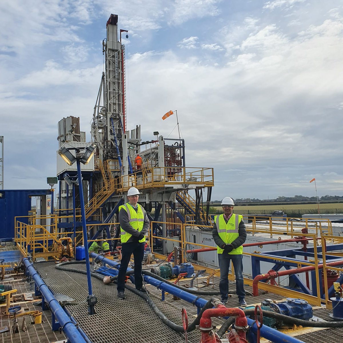 Sachin Oza and Stephen Williams, #RBD co-CEOs, visited the rig at #WestNewton during the drilling of B-1 - "With the drilling of the West Newton B-1 well having commenced, we are a key step closer to proving up the significant resource base we believe we have, at West Newton.”