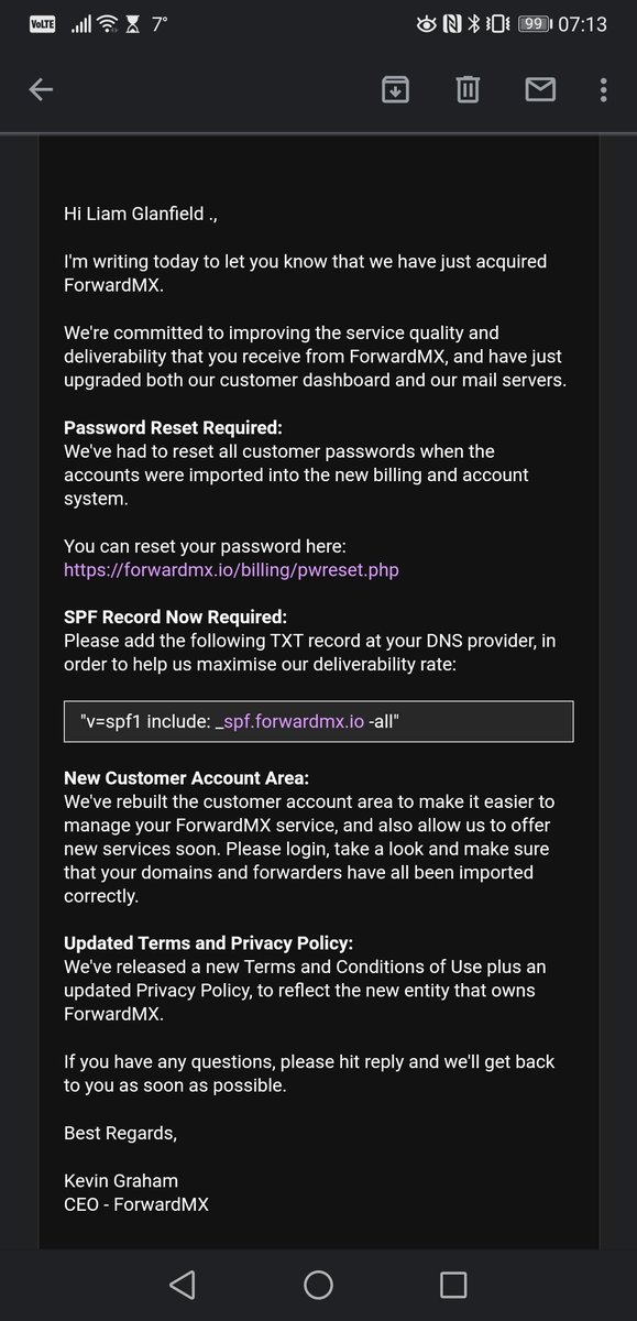 OneLogicalMyth's tweet image. . @forwardmx_io is this actually you?!?!

I'm amazed at your email that I woke up to this morning. Furthermore the reset password link is actually an analytics link.