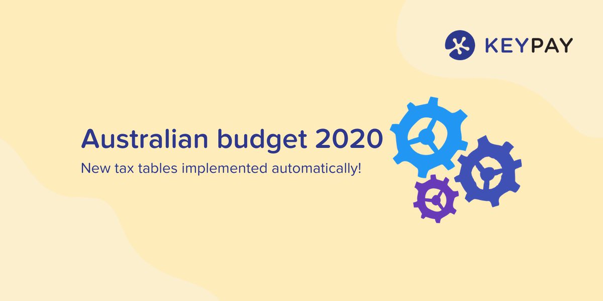 Following the Australian government's #budget2020 announcement, #tax rates have changed applying from this financial year. We've implemented the tax table updates in KeyPay so PAYG will automatically calculate accordingly. No manual updates or download necessary! 🇦🇺 #cloudpayroll