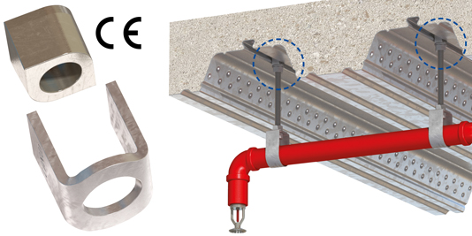 TataSteelConstr's tweet photo. Designed for use with ComFlor metal decking #Lindapter Type COM is an efficient and economical fixing for suspending a variety of services. Find out more https://t.co/D75BcZ986W https://t.co/E2cmp43ZpY