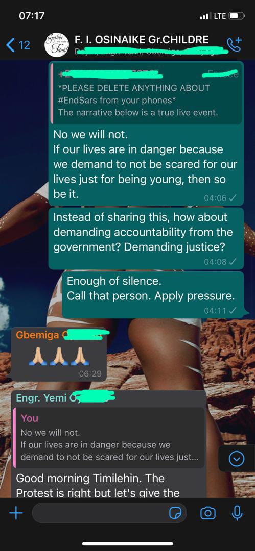 I’ve looked for trouble on a family group chat . @seunlaosinowo you’d love the way they’re reacting . #SARSMUSTEND