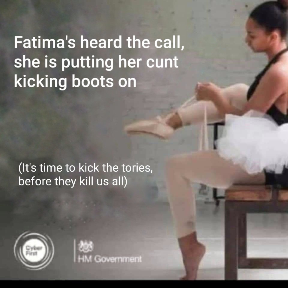 Nowisinsideout's tweet image. The Tories are taking the piss, time to kick them out. Je suis Fatima 🙂