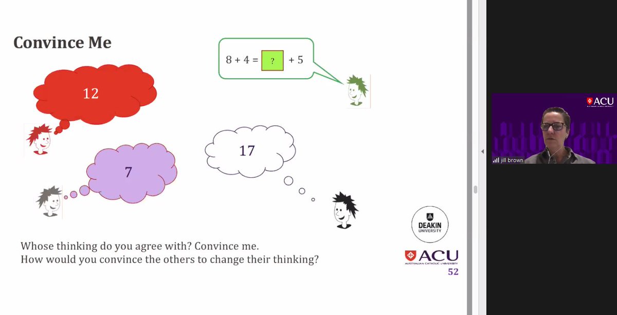 Mathematics Teaching and Learning Centre (@mtlc_acu) on Twitter photo Tonight we heard from the very knowledgeable <a href="/jillbrown_AUS/">Jill BROWN</a> in our 3rd webinar of MTLC Maths Master Class Webinar Series 2. Jill explored algebraic thinking and reasoning for upper primary students. Limited spaces are still available for our final four webinars of 2020. #mathspd Tonight we heard from the very knowledgeable <a href="/jillbrown_AUS/">Jill BROWN</a> in our 3rd webinar of MTLC Maths Master Class Webinar Series 2. Jill explored algebraic thinking and reasoning for upper primary students. Limited spaces are still available for our final four webinars of 2020. #mathspd
