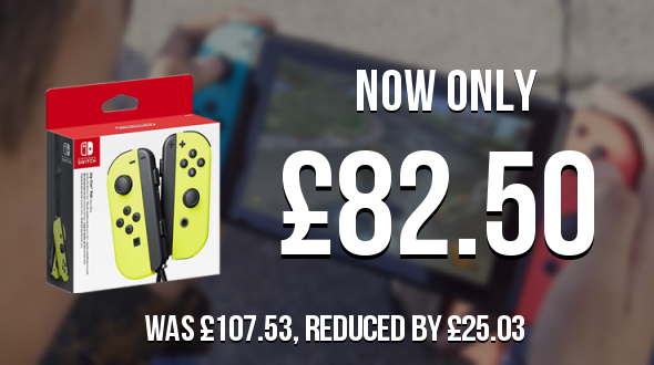 SwitchPrices's tweet photo. Neon Yellow Joy-Con Controller Pair has dropped by £25.03 and is now £82.50
https://t.co/aFoSJ5M8Mf
#NeonYellowJoyConControllerPair https://t.co/nd9ViKLxyu