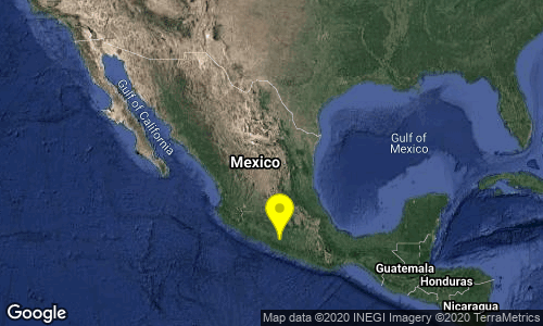 SSNMexico's tweet photo. SISMO Magnitud 4.3 Loc  40 km al SURESTE de CD ALTAMIRANO, GRO 13/10/20 01:28:35 Lat 18.03 Lon -100.53 Pf 51 km https://t.co/RjMIJsn2mi