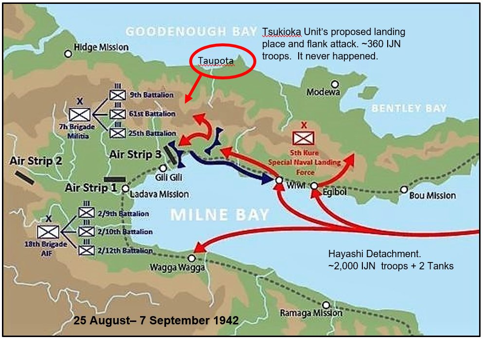 P.S. Tsukioka Unit saga:Allied officers were relieved after the Milne Bay battle that the enemy hadn’t mounted a land attack on their weak northern flank; this had been Tsukioka Unit’s exact role.The RAAF raid which destroyed the 7 barges at Kilia Bay destroyed that plan. END