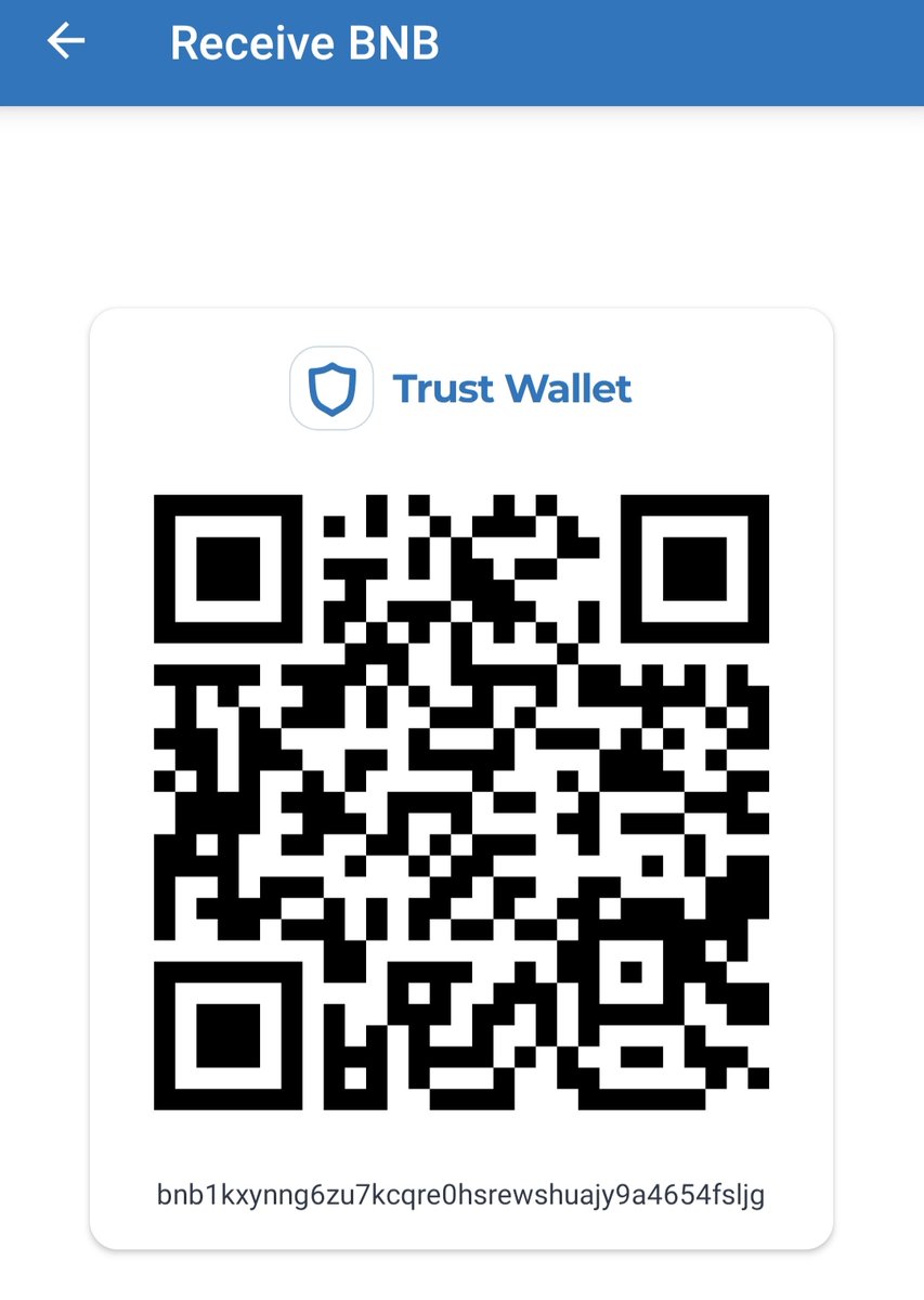 Bitconlover's tweet photo. @TrustWalletApp bnb1kxynng6zu7kcqre0hsrewshuajy9a4654fsljg
🖖 hope luck this time 😃 https://t.co/9fd1n4a1ai