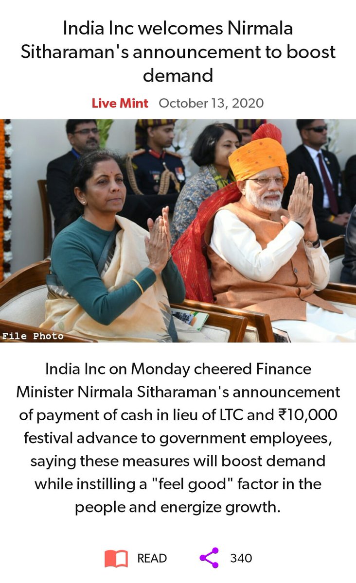 SetuveThe's tweet image. India Inc welcomes Nirmala Sitharaman's announcement to boost demand
livemint.com/news/india/ind…

via NaMo App