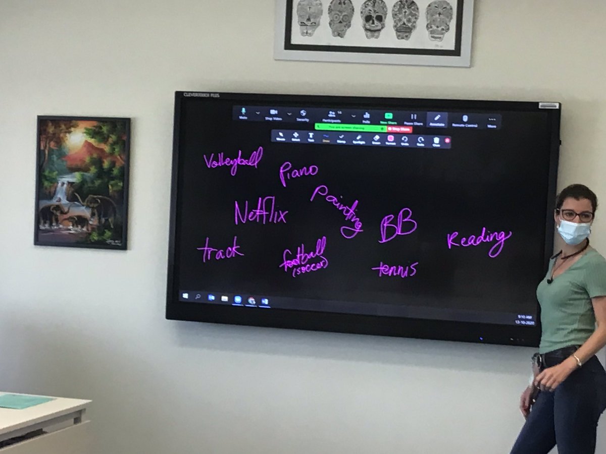 HighSchoolDAA's tweet photo. High School Students discuss their hobbies and interests during a collaborative MEA activity. #blendedlearning #DAAHSHighQualityLearning #MentalHealth https://t.co/MUvzJJXXRI