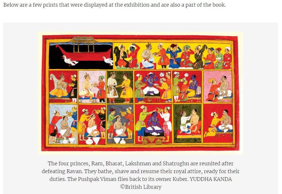 Then we selected an Akhand Ramayan known as "Mewar Ramayan" Translated by  @SVOjha It consists of original illustrations sanctioned by a Rajput King many years ago...