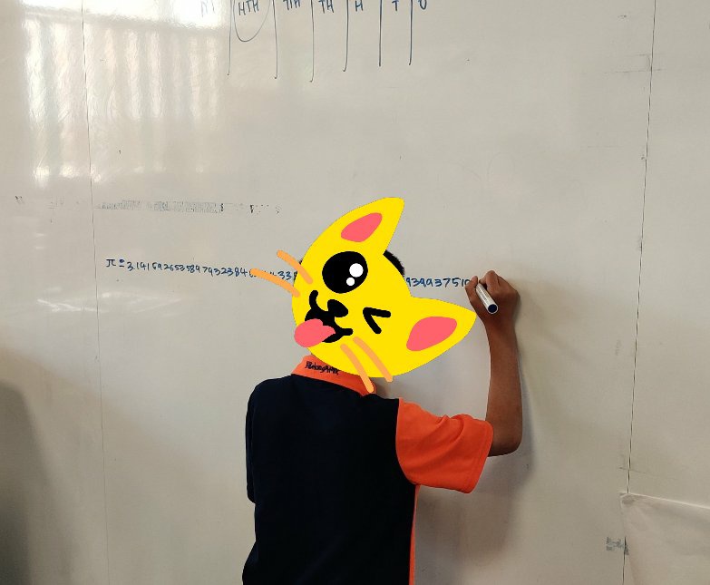 LisaIngo's tweet photo. Doesn't everyone know the first 53 digits of pi? #ibelongatnk https://t.co/1E5tqCZGUR