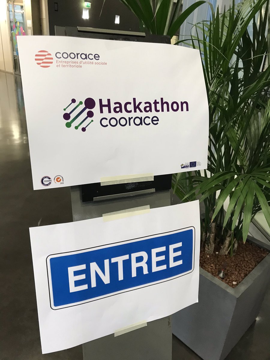 Maelkerdoncuff's tweet photo. C’est parti pour l’#hackathon @coorace à #Rennes ! Deux jours pour travailler sur la participation des salariés et l’implication citoyenne 👍 https://t.co/lu6xdX3E6v