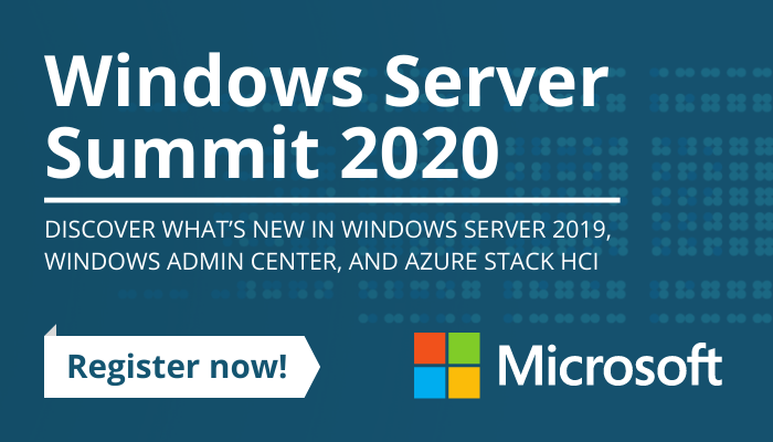 xcesbv's tweet photo. Windows Server Summit | 29 October 2020 - 18:00 CEST 
Discover what's new in #WindowsServer 2019, #WindowsAdminCenter, and #AzureStackHCI. 

#WAC #Microsoft #azurestack 

https://t.co/8PmA4J4lba https://t.co/r5g5ZDxRI0